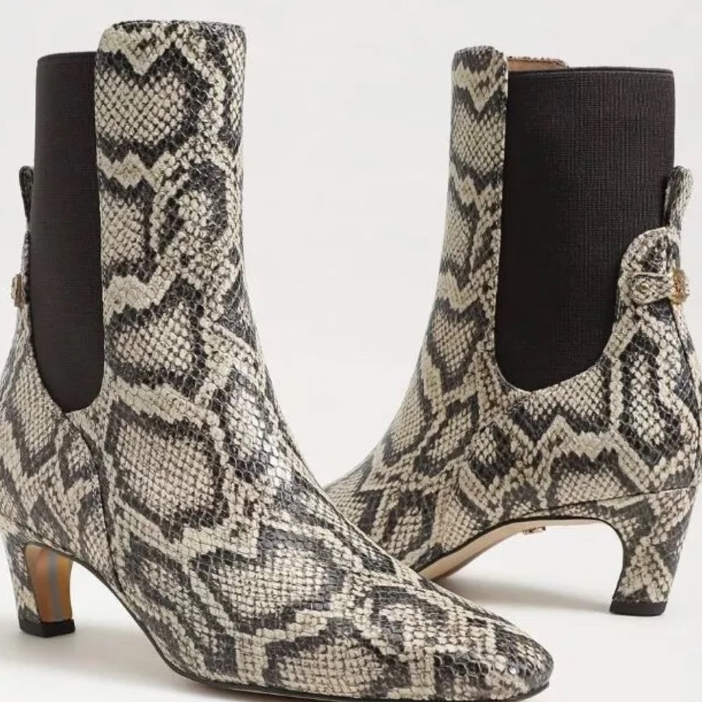 Sam Edelman Margo Snake PrintKitten Heel Bootie Size  8